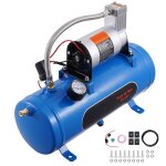 Compresseur dair - duoku - 12 v avec rservoir de 16 gallon 120 psi systme embarqu pour klaxons de ...