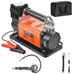 Compresseur dair robuste 12 v - vevor - gonfleur de pneus portable 200 l / min - avec adaptateurs pour ...