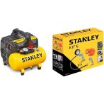 Compresseur silencieux stanley dst 100 / 8 / 6 59 db robuste avec accessoires