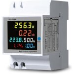 Compteur electrique consommation100a 6 en1 rail din 220v de compteur de facteur de fr�quence de puissance ...