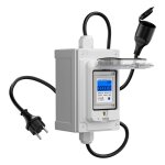 Compteur �lectrique num�rique mobile 230 v 60 a ext�rieur kwh �tanche ip67 prise industrielle led avec ...