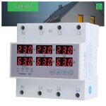 Compteur dnergie numrique triphas voltmtre ampremtre sur rail din 1 - 63a compteur lectrique  ...