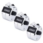 Compteur � main 3 pi�ces compteur de tours manuel � 4 chiffres comptage m�canique en m�tal jusqu� 9999 ...