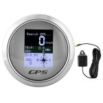 Compteur de vitesse gps 85 mm pour voiture bateau ingnieur jauges numriques tanches en acier inoxydable ...