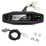 Compteur de vitesse num�rique universel pour moto odom�tre lcd tableau de bord rpm km / h accessoires ...