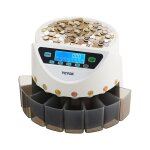 Compteuse trieuse de pièces en euros - vevor - machine à compter les pièces pour 8 types de monnaie en ... Compteuse trieuse de pièces en euros - vevor - machine à compter les pièces pour 8 types de monnaie en ...