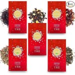 Coffret festif de ths et infusions de nol - 5 sachets vrac refermables de 20g comptoir francais du ...
