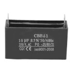 Condensateur cbb61 pour moteur de ventilateur condensateur plastique de démarrage 350 vca 10 uf + - 5 ... Condensateur cbb61 pour moteur de ventilateur condensateur plastique de démarrage 350 vca 10 uf + - 5 ...