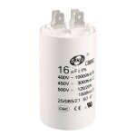 Condensateur de d�marrage cbb60 16 �f 450 v ca � double insertion 50 / 60 hz cylindrique 72 x 40 mm blanc ...
