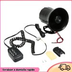 Confrencier de sirne de voiture 12v 50w 6 ton tone voir lourd avertissement alarma