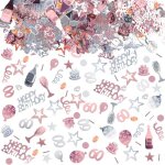 Confettis anniversaire 1000 picesconfettis deco table anniversaire 60 ans confettis paillettes happy ...