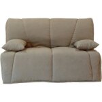 Canap lit bz conforteam eden - taupe - matelas 35 kg - couchage 140 x 190cm