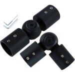 Connecteur de tringle à rideaux - largeight - angle réglable - noir - 25 cm - pour baies de fenêtres Connecteur de tringle à rideaux - largeight - angle réglable - noir - 25 cm - pour baies de fenêtres