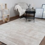 Consilio concept 160 x 230 tapis salon beige nobel brillance de la soie viscose luxueuse moderne douce ...