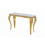 Console baroque gold plateau en verre 110x50x85 cm