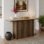 Console en bois - 160 x 30 x 80 cm - table dappoint - salon couloir entrée - marron / naturel Console en bois - 160 x 30 x 80 cm - table dappoint - salon couloir entrée - marron / naturel
