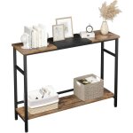 Table console - meuble - 100t x 23b x 80h cm - bois massif - style scandinave - rglable
