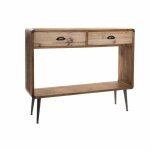 Console bois mtal - marque - modle - blanc - mtal
