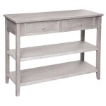 Console 2 tiroirs charme bois blanchi l110cm - atmosphera createur dinterieur Console 2 tiroirs charme bois blanchi l110cm - atmosphera createur dinterieur