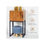 Console dentr�e - furniturer - console industrielle - bois & m�tal thermolaqu� - gain de place - 40x30x76 ...