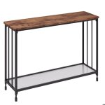 Console dentree meuble console en verre / bois - vntage - meuble etagere - 105 x 30 x 81cm Console dentree meuble console en verre / bois - vntage - meuble etagere - 105 x 30 x 81cm