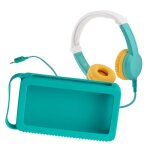 Console ducative - lunii - pack accessoires - casque audio octave - coque odile verte - 3  11 ans