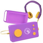 Console educative - lunii - ma fabrique  histoires - casque audio violet - coque de protection - 24 ...