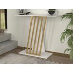 Console - effet marbre blanc et dor� - orsona