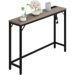 Console entr�e - table console - avec 2 �tag�res - 100x 23 x 80 cm - pour salon chambre - style industriel ...