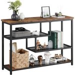 Console entre - table console avec 4 tagres - 100 x 30 x 75cm - pour salon chambre - style industriel ...