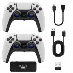 Console de jeux portable u9 pro 128gb blanche - mulateur 25 + 2 manettes sans fil sortie hdmi