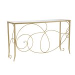 Console en m�tal dor� art 140 x 40 x 80 cm