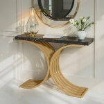 Console meuble 100 x 30 x 80 cm table de pr�sentation table console noir meuble pour couloir entr�esalon ...