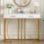 Console meuble entre avec 2 tiroir table de couloir table dappoint style luxe lger canap - table 110x32x85 ...