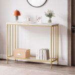 Console meuble entre - dore - affi - 85 * 30 * 81cm - en verre - table console moderne pour entre / ...