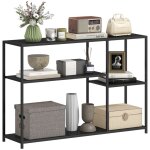 Console meuble - homcom - étroite - 4 niveaux - style industriel - cadre en acier - 110 x 30 x 75 cm ... Console meuble - homcom - étroite - 4 niveaux - style industriel - cadre en acier - 110 x 30 x 75 cm ...