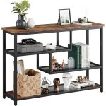 Console meubletable d?entre buffet bout de canap table dappoint avec 4 tagres de rangement
