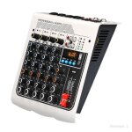 Console de mixage audio - professionnelle - 6 canaux - usb - r�verb�ration - adaptateur ue multicolore ...