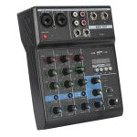 Console de mixage audio stro usb  4 canaux avec carte son pour ordinateur domestique et scne 110 ...