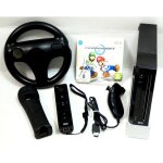 Console de jeu - nintendo - wii - dition mario kart - couleur noir - inclus volant et jeu
