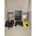 Console ps2 slim - sony - version franaise - 2 jeux inclus - manette dualshock 2 - carte mmoire neuve ...