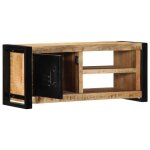 Console tv vent - flash - banc tv meuble tv - 80x30x35 cm bois massif de manguier brut - meuble de salon?59369 ...
