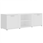 Console tv vent - flash - banc tv meuble tv - blanc 120x34x37 cm bois ding�nierie - meuble de salon?76473?zlh ...