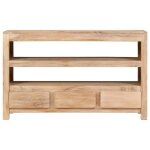Console tv vent - flash - banc tv meuble tv - bois dacacia massif 90 x 30 x 55 cm marron clair - meuble ...