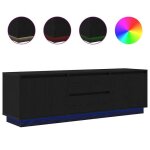 Console tv vent - flash - banc tv meuble tv - avec lumi�res led ch�ne noir 1605x41x50 cm - meuble de ...