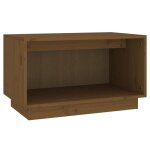 Console tv vent - flash - banc tv meuble tv - marron miel 60x35x35 cm bois de pin massif - meuble de ...