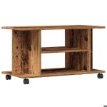 Console tv vent - flash - banc tv meuble tv - avec roulettes vieux bois 80x40x45 cm bois ingénierie - ... Console tv vent - flash - banc tv meuble tv - avec roulettes vieux bois 80x40x45 cm bois ingénierie - ...