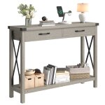 Consone dentreetable consolemeuble conosleen mdf - salut - 110 x30x80cm - table console avec 2 tiroirs ...