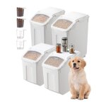 Conteneur de stockage de riz 4pcs 2x15 l et 2x20 l - vevor - bo�te de conservation alimentaire herm�tique ...