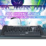 Contr�leur d�clairage dmx et midi noir 384 canaux - uking - pour concerts karaok�s dj clubs